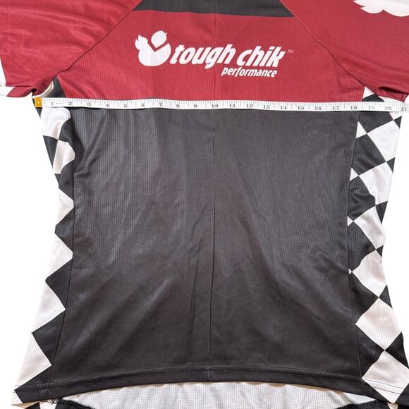 Tough Chik 3XL Cycling Jersey Saints Sinners Ride Tough Black Red Women's - Picture 6 of 6